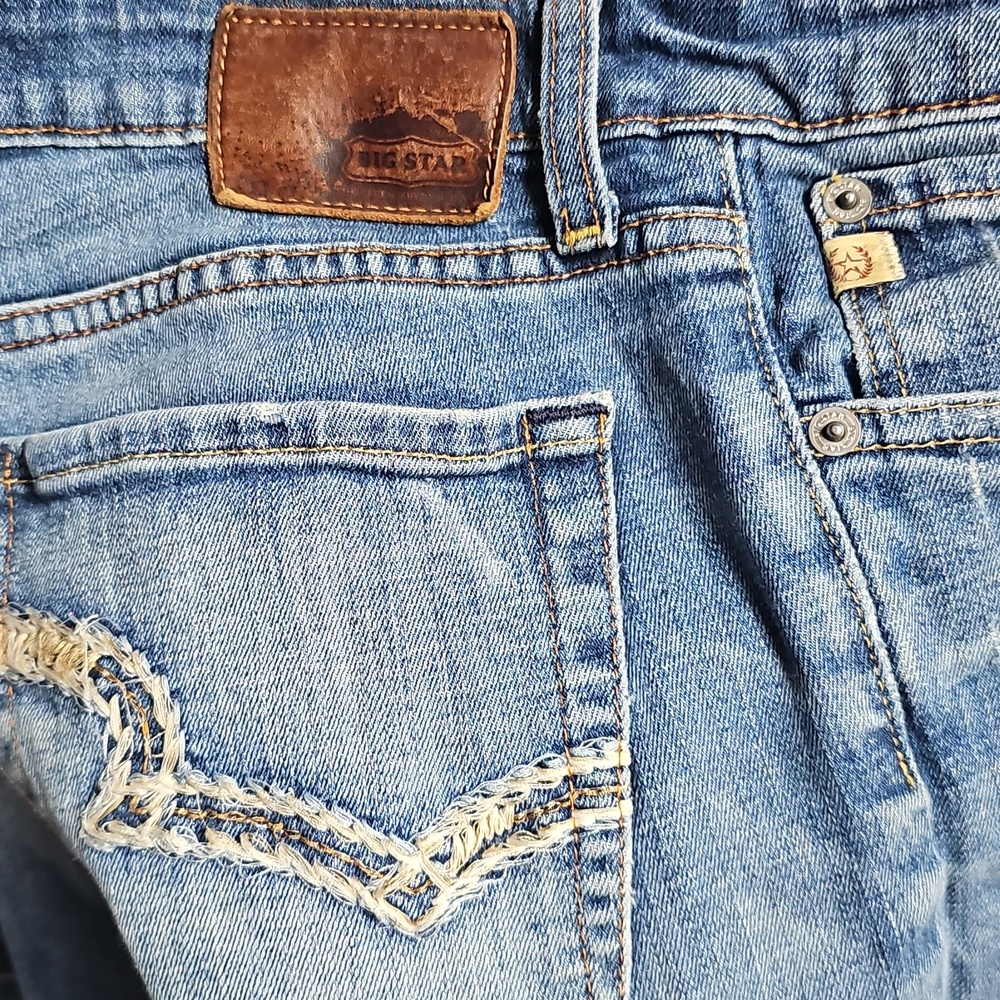 Big Star Low Rise Fit Dark Blue Jean Shorts - Picture 4 of 14